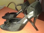 Čierne spoločenské sandále